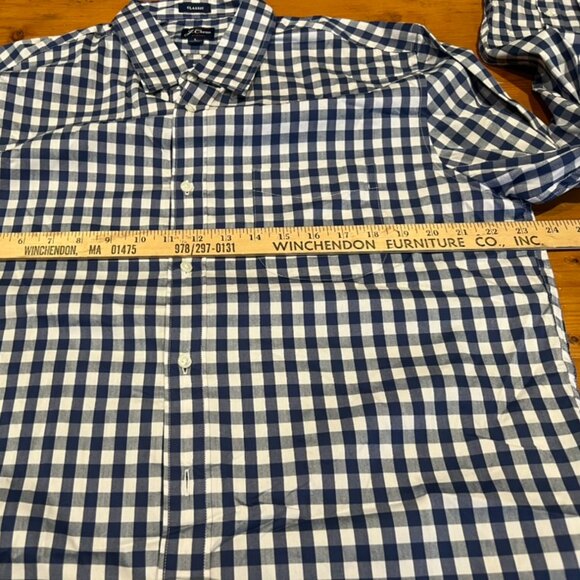 J.Crew Button Down Shirt Blue Check  - Large - Picture 2 of 2